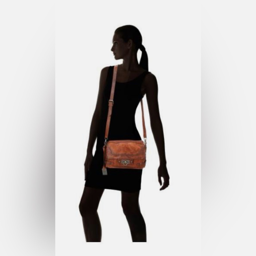 NWOT Frye Leather Cameron Crossbody Clutch Bag Burnt Red Hangtag MSRP $398 - Picture 16 of 16